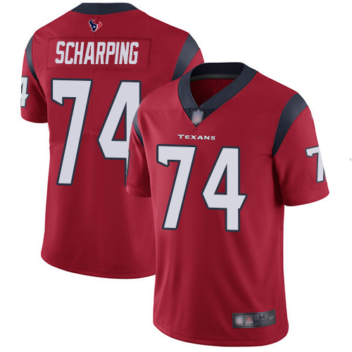 Houston Texans Limited Red Men Max Scharping Alternate Jersey NFL Football #74 Vapor Untouchable